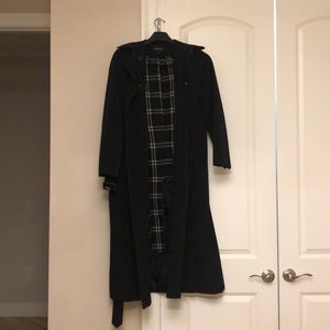 Black trench long coat